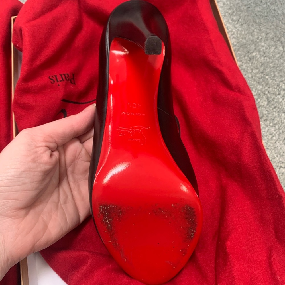 Christian Louboutin Very Prive 120  in black/red - Picture 9 of 15